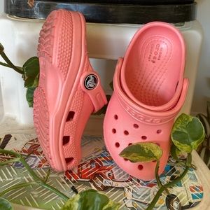 Pink crocs